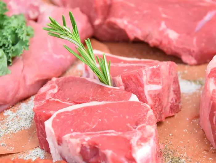 Cuts of steak with rosemary