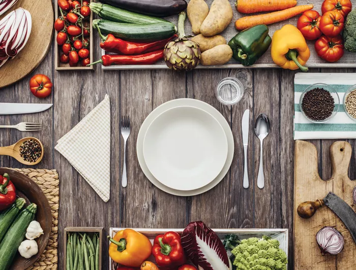 table with food