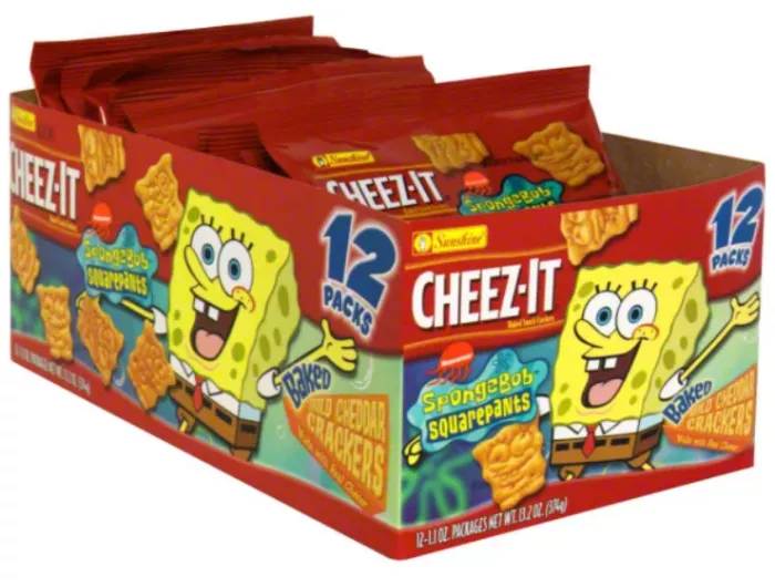 Spongebob branded Cheez Its box