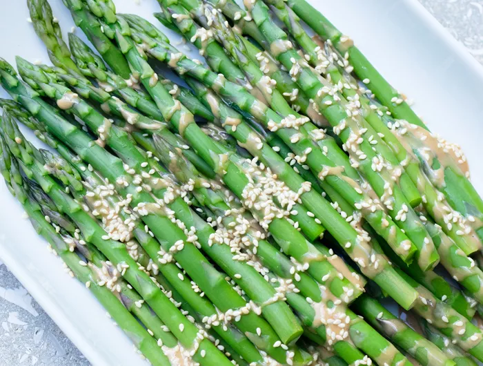 Asparagus with Tahini Sauce