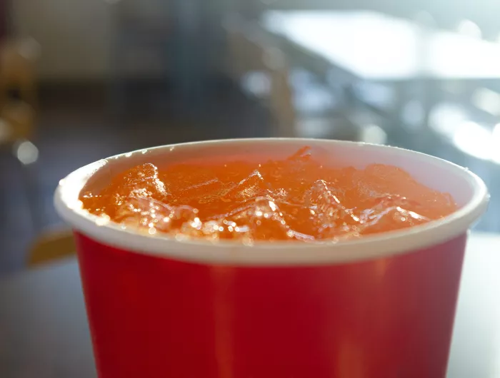 Orange fountain soda