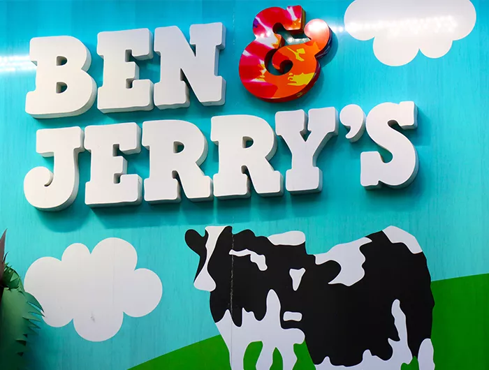 Ben & Jerry's ice cream sign