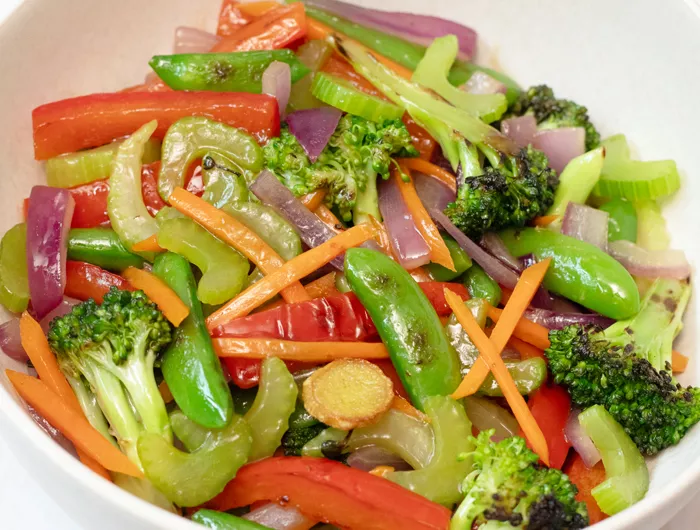 bow full of stir fry veggies