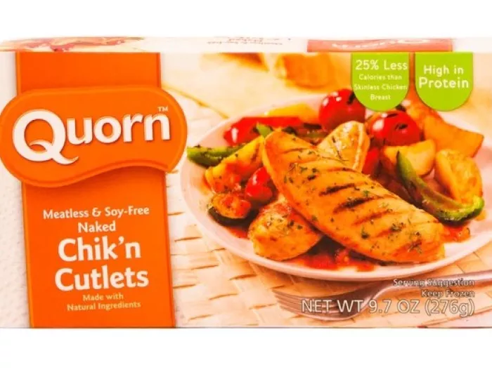 An image of a package of Quorn "chik'n cutlets"