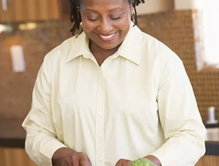 cutting vegetables