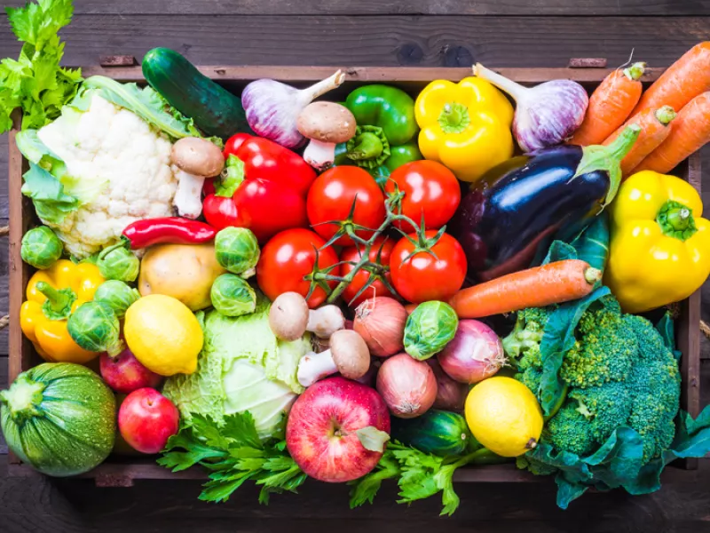 fresh fruit and vegetables