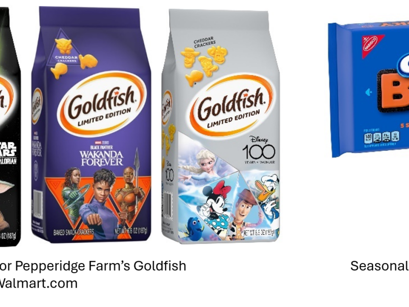 Special edition packaging for Pepperidge Farm’s Goldfish; Seasonal packaging for Nabisco’s Oreos