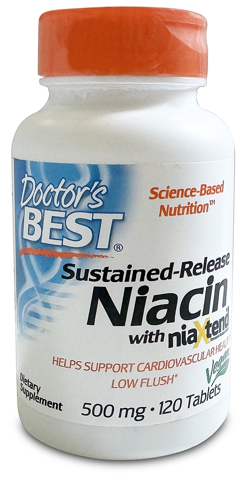 bottle of Doctor's best Sustained release Niacin