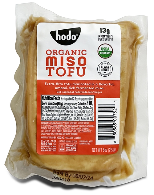 Package of Hodo Miso Tofu block