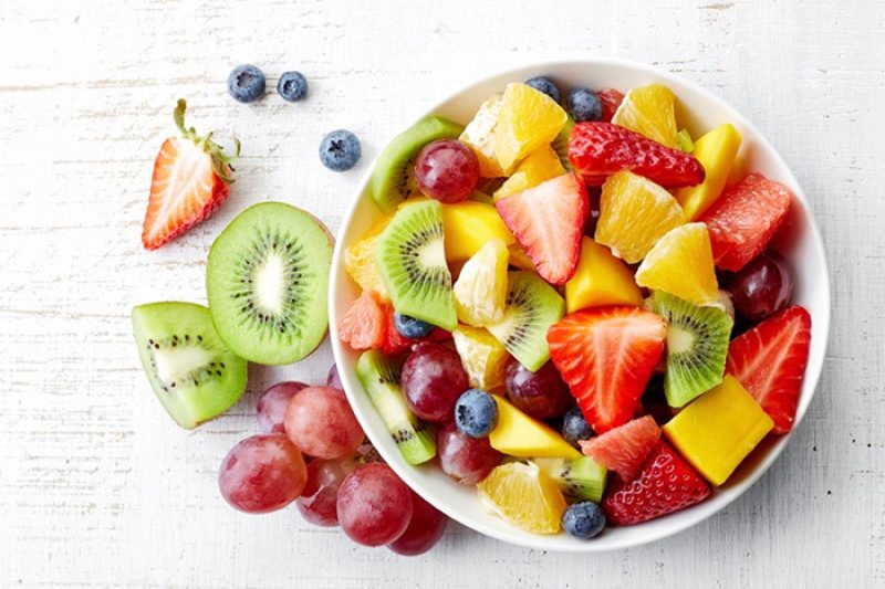 a bowl of mixed fruit