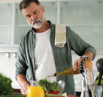 man cooking