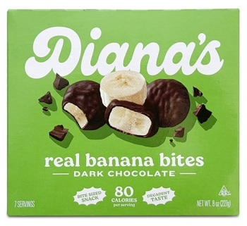 Box of Diana's Bananas dark chocolate bites