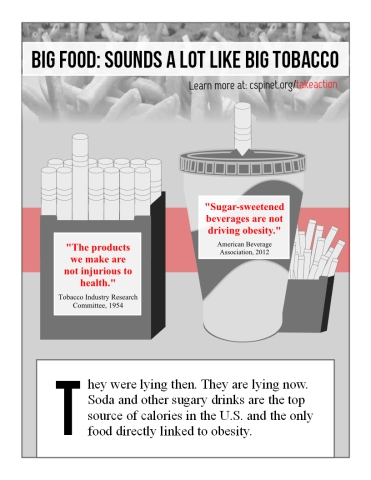 Big Food Sounds A Lot Like Big Tobacco Center For Science In The Public Interest